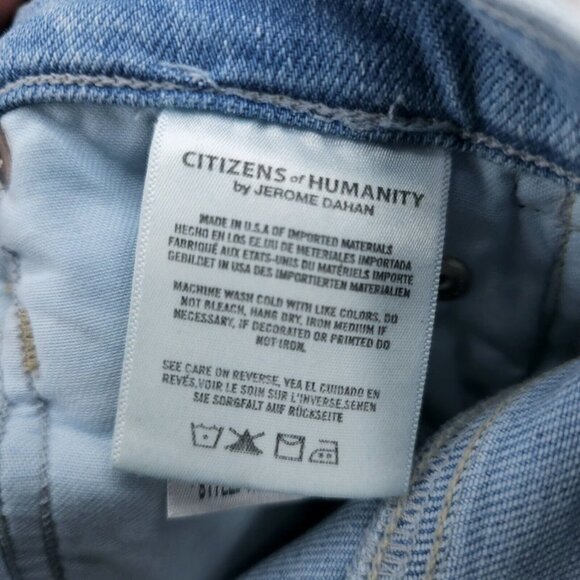 Citizens of Humanity COH Chrissy Uber High Rise Skinny Jeans Raw Frayed Hem 24 - Picture 8 of 9